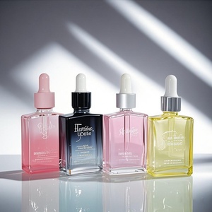 Botella de Vidrio Transparente Esmerilada Cuadrada de 15 ml, 30 ml, 50 ml, 100 ml con Gotero para Suero para el Cuidado de la Piel, Rectangular para Aceite Esencial - Product Image 5