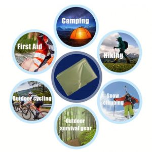 Couverture de survie d'extérieur, abri d'urgence avec coton PE pour 1-2 personnes, pour l'alpinisme et les opérations de sauvetage - Product Image 2