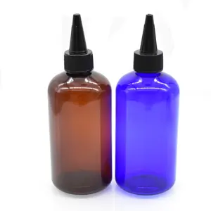 250Ml Pet Matte Afwerking Lege Plastic Vloeistoffles Met Schroefdop Voor Haarolieverpakking En Mondstukdop Inbegrepen