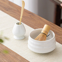 Nouveau Kit de Bol à Thé Matcha en Céramique Blanche Moderne et Écologique, Outils de Luxe, Vente en Gros, Logo Personnalisé, Coffret Cadeau