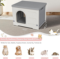 Weerbestendig kattenhuis voor binnen en buiten, duurzaam buitenhuisdierhuis voor kleine dieren, uniek, eenvoudig te monteren kattenverblijf