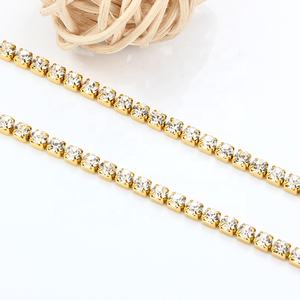 Il produttore ha fornito una catena di trapano in acciaio inossidabile in oro 18k per collana e bracciale fai da te - Product Image 1