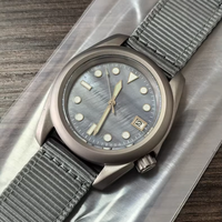 Montre homme haut de gamme personnalisée 2026, alliage de titane, nacre, cristal saphir, 40 mm, aiguille, étanche, automatique NH35