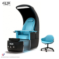 Fauteuil de pédicure électrique multifonction de luxe pour salon, avec massage, bain de pieds et inclinaison réglable