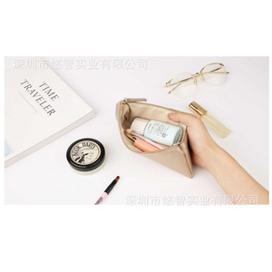 <b>Customized</b> PU leather cosmetic bag, multi-functional glossy leather eyebrow pencil, <b>lipstick</b>, and cosmetics storage bag, - Product Image 2