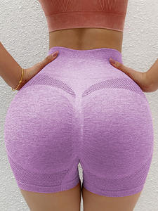 Pantalons de yoga pour femmes, sans couture, taille haute, effet fessier galbé, séchage rapide, pour la course à pied et le fitness, style décontracté - Product Image 6