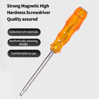 Kit de tournevis magnétique à poignée en plastique transparent multicolore avec embouts en acier au chrome-vanadium