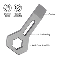 Outil multifonction portable en alliage de titane EDC, mini-outil porte-clés, clé hexagonale, tournevis, levier, ODM, extérieur