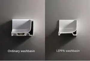 Diseño de lavabo de mesa de cerámica para baño de apariencia delicada escolar