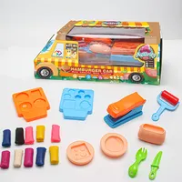 البلاستيسين ذكي التعليمية ألعاب أطفال ضوء النمذجة الهواء الطين الجاف الوحل اللون عربة الطعام هامبرغر هوت دوج كوب من المعجون