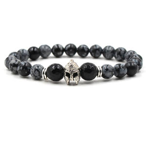 Bracelet <span class=keywords><strong>de</strong></span> Yoga en pierre naturelle, léopard, tête <span class=keywords><strong>de</strong></span> Lion, hibou, château, breloque avec patte, perles <span class=keywords><strong>de</strong></span> tressage réglables, 8MM, 1 pièce - Product Image 6