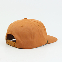 Casquette de sport en coton à 5 panneaux unisexe avec visière plate, patch en PU, couleur unie, broderie personnalisée, casquette de baseball