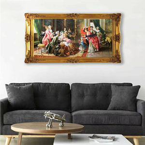 Reproducción de Pintura al Óleo 100% Pintada a Mano Estilo Palacio Europeo para Figura, Pintura al Óleo Realista, Decoración del Hogar - Product Image 5