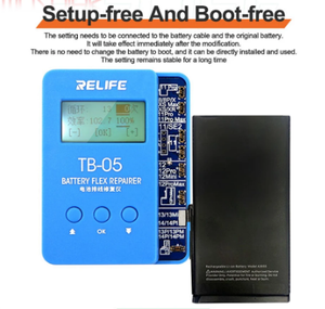 RELIFE TB-05 Nouveaux outils de réparation de batterie pour <span class=keywords><strong>IPHONE</strong></span> 8 à <span class=keywords><strong>13</strong></span> PRO MAX Outil de récupération des cycles de données de batterie directement installé pour l'utiliser - Product Image 2
