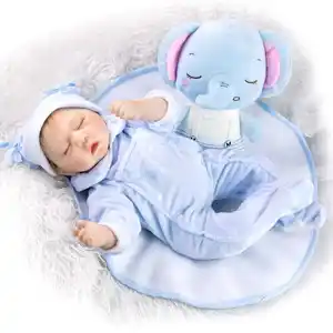 KEIUMI批发42厘米17 "重生宝宝玩具男孩布身体闭眼睡觉重生娃娃娃娃