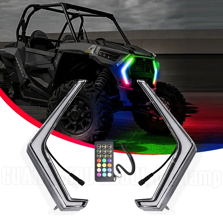 Kit de luz de led para Polaris Rzr Xp 2018-2021 RGBW, kit de luz de led para carro, com assinatura frontal, ideal para uso em carros, compatível com marcação de marcação, venda imperdível