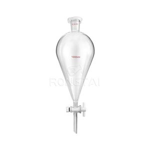 Laboratorium kongtai 500Ml corong pemisah pemasok Tiongkok 1544-2 <span class=keywords><strong>1000</strong></span> <span class=keywords><strong>ML</strong></span> pemisah bentuk corong pir dengan penahan PE - Product Image 5