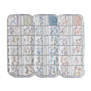 Paso Sico – Kit de décoration pour ongles 12 pièces, série Océan, avec <span class=keywords><strong>strass</strong></span> DIY pour ongles, motifs Aurore, Coquillage, Cocotier, Ciel étoilé - Product Image 5