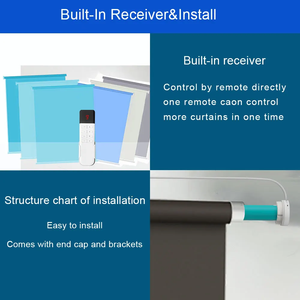 Vấn đề có thể sạc lại con lăn bóng râm động cơ cho 18/20/25/28 Mét ống, tuya app điều khiển từ xa, làm việc với Alexa Google thông minh rèm - Product Image 5