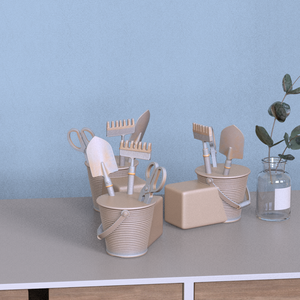 Ciseaux en polyrésine pour outils de jardinage créatifs personnalisés Râteau à bêche Cylindre en fer Pieds de support pour jardinière en forme de pot - Product Image 4