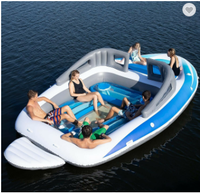 Radeau gonflable de bateau de PVC de la capacité 6 personnes de vente directe d'usine flottant pour l'île d'océan et le pont de rivière