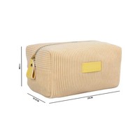 Sac de rangement doux et moelleux pour maquillage, trousse de toilette pour filles, pochette pour cosmétiques en velours côtelé avec logo personnalisé