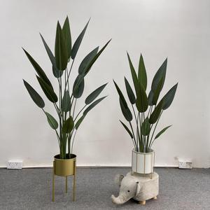 Decoración para el Hogar y Jardín, Planta Artificial de Plástico, Árbol de Plátano con Maceta, Hojas de Tacto Real, Plástico Realista para Decoración - Product Image 6
