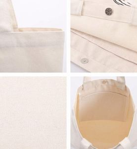 Sacs d'épicerie en toile de coton personnalisés avec plusieurs poches intérieures, sacs de courses réutilisables biologiques - Product Image 4