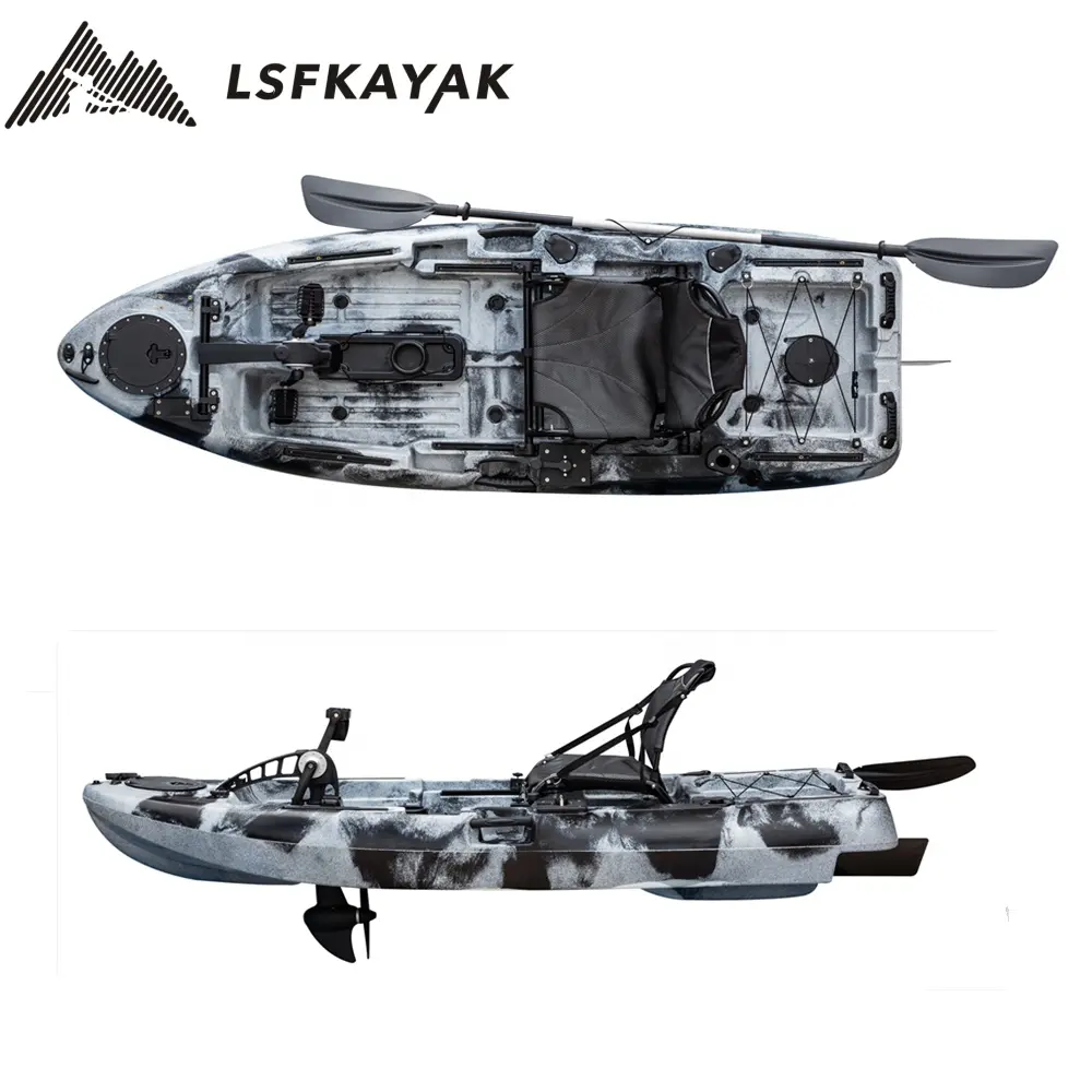 المهنية الصيد كاياك 8ft قارب بدواسة مع دواسات وملحقاتها