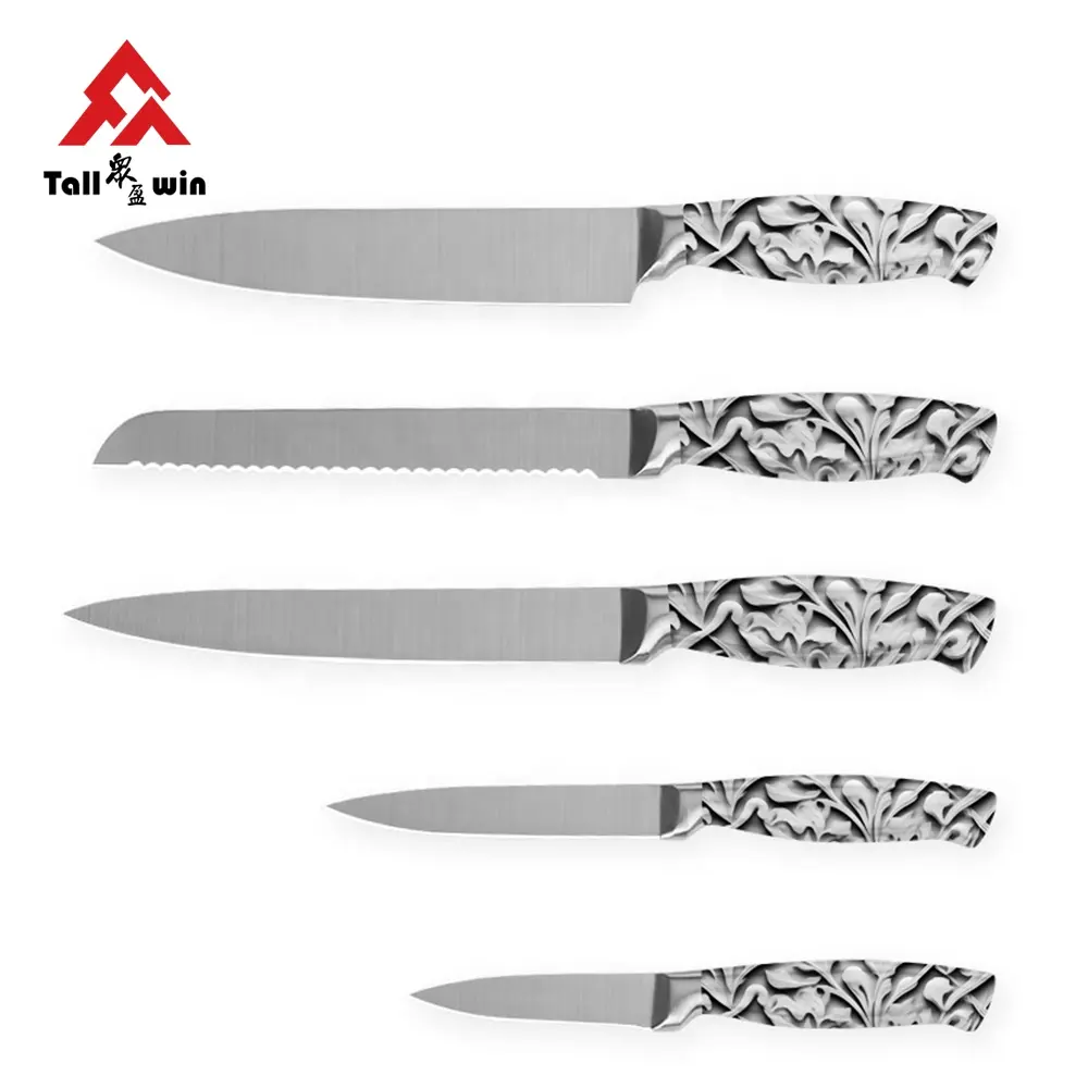 TOALLWIN couteau de cuisine cuchillos de cocina 8/5/3 pouces en acier inoxydable ensemble de couteaux de cuisine de chef 3Cr13 couteaux de cuisine