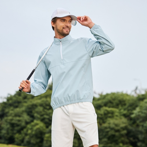 Wholesale <strong>2</strong> Piece Clothing Golf Shorts Set Men Waterproof Lightweight <strong>1</strong>/4 <strong>Zip</strong> Pullover Jackets Long Sleeve Golf <strong>Sweatshirts</strong> - Product Image 1
