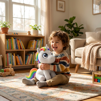 Robot éducatif IA Licorne, jouet en peluche interactif amusant, cadeau pour enfants, animal en peluche doux pour fête, déballage 2026, nouvelle arrivée