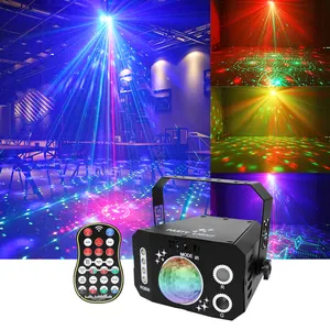 Lampes laser LED pour DJ Boule disco à distance Equipement d'éclairage de scène Lumière laser Disco 7 yeux pour KTV Party Night bar