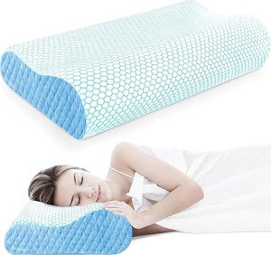 Oreiller orthopédique en mousse à mémoire de forme, antibactérien, respirant, écologique, soutien cervical, soulagement de la douleur au cou, doux et ergonomique - Product Image 1