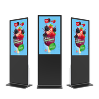 Totem vertical infrarouge de moniteur d'affichage à cristaux liquides d'écran tactile de plancher 32 "43" 50 "55" kiosque numérique d'écran tactile