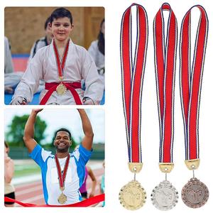 Medaglie personalizzate antiche Taekwondo Award Gold Winner 3D Blank Medallion Karate Tae Kwon Do Belt Ribbons medaglie sportive per incisione - Product Image 2