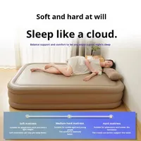 Matelas gonflable en PVC brossé entièrement automatique et écologique de haute qualité avec pompe intégrée pour la maison et le camping en plein air