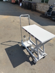 100กิโลกรัมแบบพกพาคู่มืออลูมิเนียมไฮดรอลิตารางยกขากรรไกร,ไฮดรอลิยกคู่มือยกตารางรถเข็น - Product Image 5