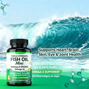 Capsule di Olio di Pesce Omega-3 con 1000mg EPA e <span class=keywords><strong>DHA</strong></span>, 60 Capsule, Supporto per la Salute Cerebrale degli Adulti, OEM - Product Image 2