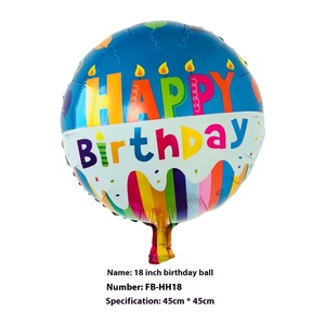 Huaien Của Nhà Máy 18Inch Đầy Màu Sắc Nhôm Lá Sinh Nhật Bóng Bay Khuôn Mẫu Phim Sinh Nhật Wedding Party Trang Trí - Product Image 4