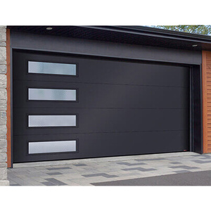 Comercial Black 12x7 2カーマニュアル防弾断面センサーガレージドアホームモダンハリケーン8x12 - Product Image 2