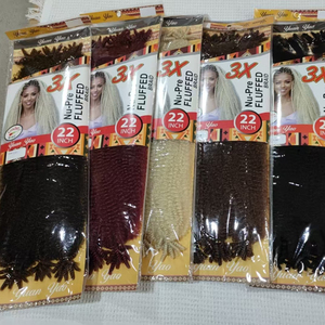 Cheveux de Tresse <span class=keywords><strong>Marley</strong></span> Twist 3X Pré-Séparés, Coiffure Afro Twist Printemps Kinky pour Crochet Braids Femme - Product Image 1