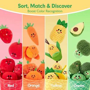 Juguete de Peluche Montessori para Clasificar Frutas y Verduras por Color, Juguetes Sensoriales para Bebés, Figura de Acción, Juguetes Educativos Sensoriales para Niños - Product Image 3
