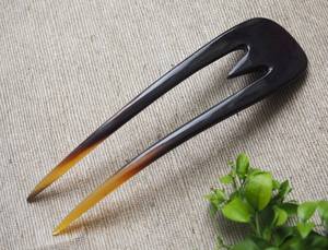 Épingle à cheveux artisanale en corne de buffle naturelle, lisse et polie, accessoire de coiffure traditionnel pour femmes et hommes, solide et durable - Product Image 5