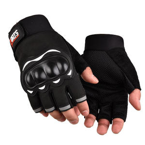 Gants de sport athlétiques à demi-doigts pour hommes, protection des articulations en polyester d'hiver pour les courses de motos, équitation à vélo en plein air - Product Image 1