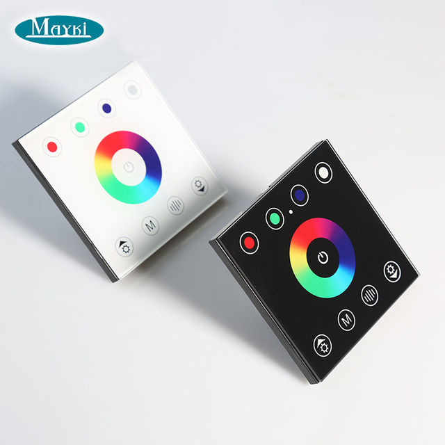 4 Zone RGBW RF Remote Control Wall Mounted DMX512 Led Touch Panel Controller Switch Dimmer