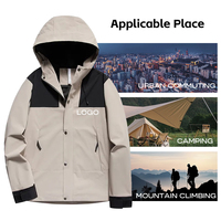 Nouvelle arrivée : Veste softshell 3-en-1 100% polyester, style pull, coupe-vent, imperméable, respirante, avec fermeture éclair, pour l'extérieur