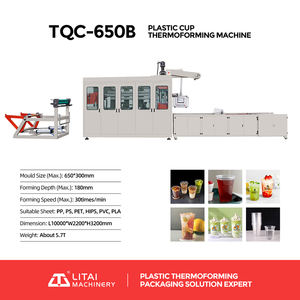 เครื่องผลิตจานและแก้วพลาสติกแบบใช้แล้วทิ้งอัตโนมัติควา<span class=keywords><strong>ม</strong></span>เร็ว<span class=keywords><strong>สูง</strong></span> พร้อ<span class=keywords><strong>ม</strong></span><span class=keywords><strong>ม</strong></span>อเตอร์และปั๊<span class=keywords><strong>ม</strong></span>สำหรับวัสดุ PP/PVC/PS/HIPS - Product Image 3