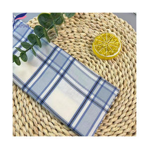 Custom Blue Check Rayon Viscose Double-Sided Twill Garment Fabric <strong>for</strong> Girls Boys <strong>for</strong> <strong>Ladies</strong> Kids Dresses <strong>Bed</strong> Sheet Pants Suit - Product Image 2