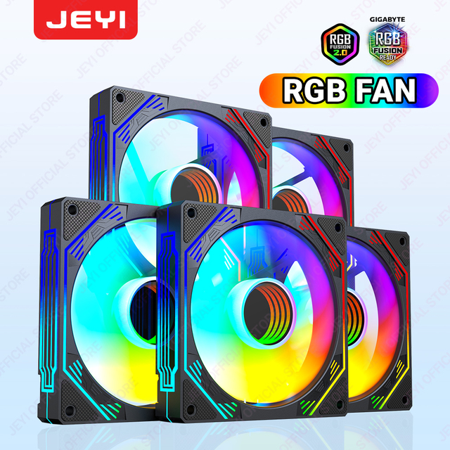 OEM 120mm PC ARGB Cooling Fan AURA SYNC RGB Computer Fans Ultra-Silent 4PIN PWM 5V 3PIN ARGB Heatsink Ventilador in Stock